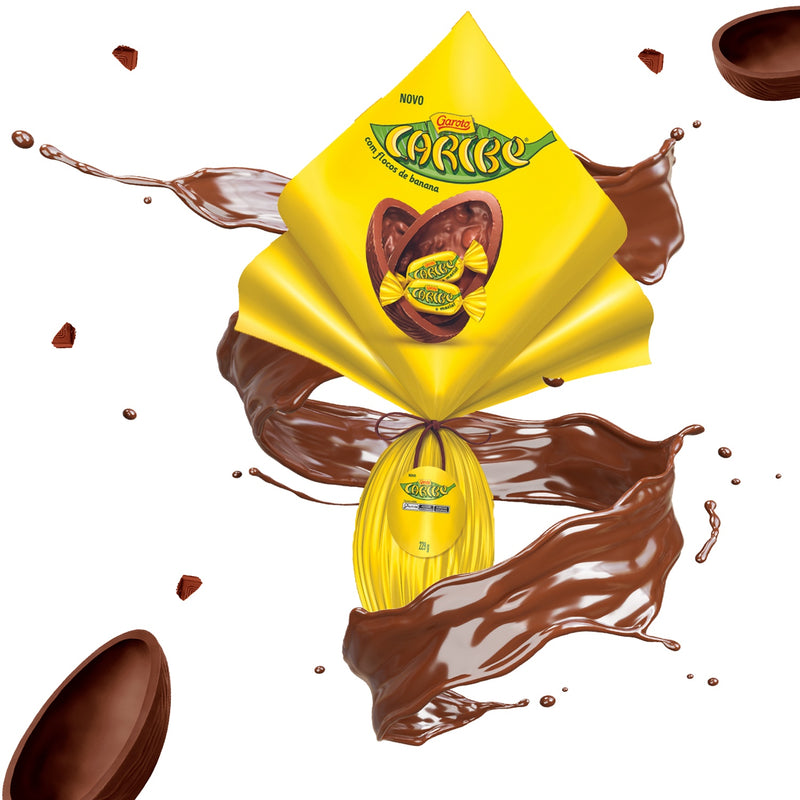 Brazilian Easter Egg Gift Box, Caribe Milk Chocolate Egg | Caixa Surpresa com Ovo de Pascoa 229g