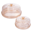 Plasutil Vintage Cake Tray with Lid and Cheese Storage Container | 2 Pieces | BPA Free