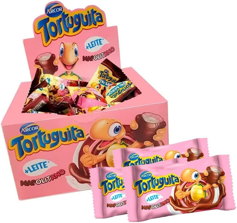 Tortuguita Chocolate 13.12 oz, Box of 24 Units | Turtle-Shaped Chocolate