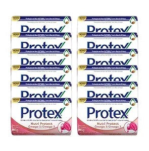 Protex Antibacterial Nutri Protect Bar Soap, 3 oz, 12 Bars | Sabonete Protex 12 Barras