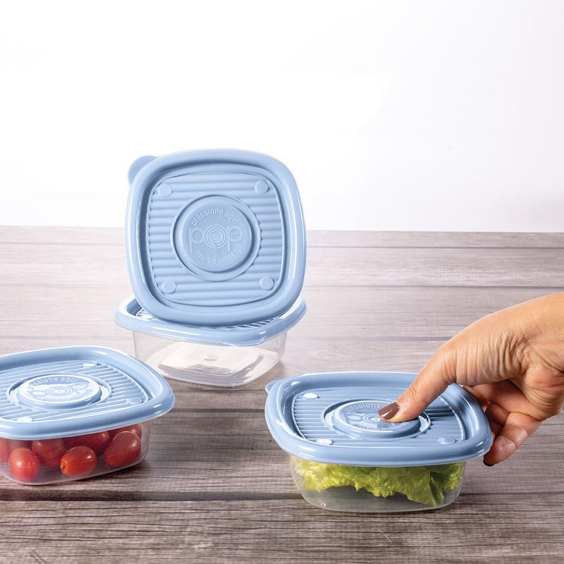 Square Plastic Food Storage Container with Pop Lid 13.52 Fl Oz Plasutil | Meal Prep Box | BPA-Free 5770