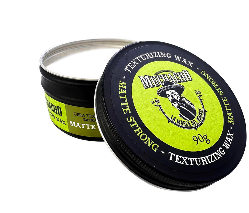 Muchacho Texturing Wax for Men, 3.17 oz, Strong Hold, Matte Finish, Frizz-Free