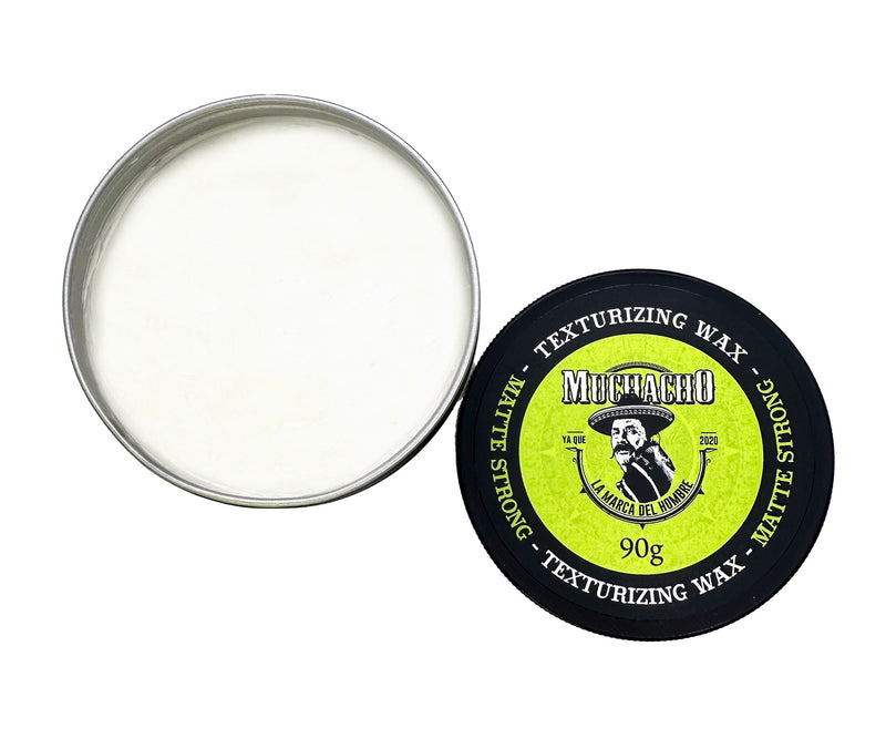 Muchacho Texturing Wax for Men, 3.17 oz, Strong Hold, Matte Finish, Frizz-Free