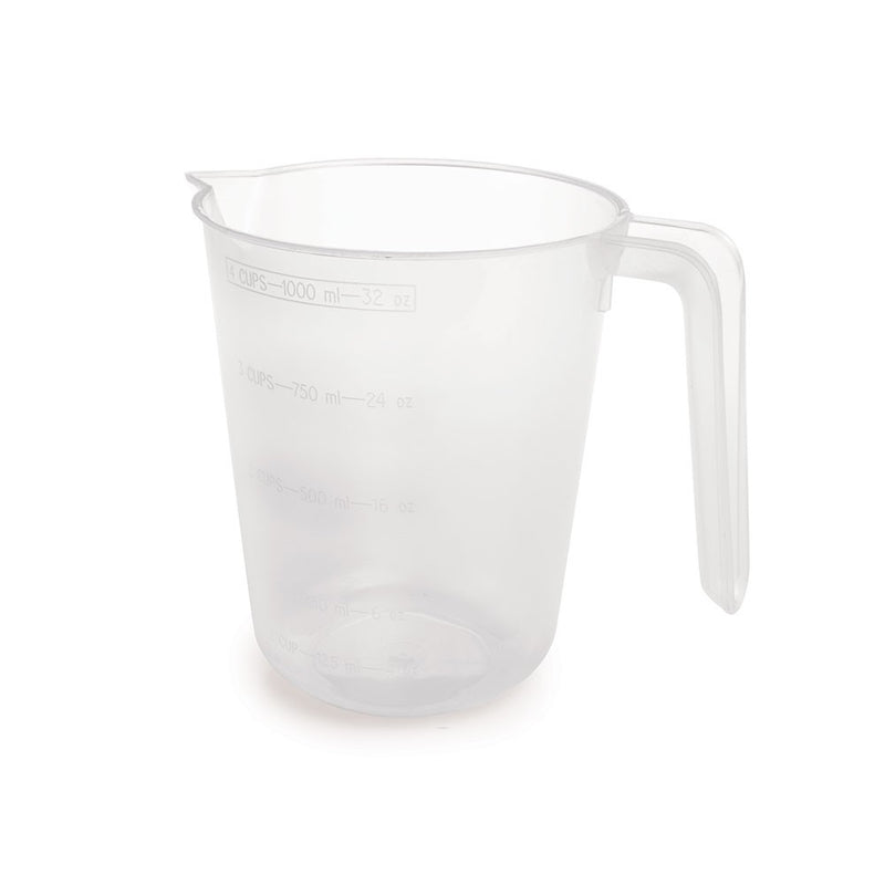 Plastic Graduated Measuring and Mixing Pitcher 1 Liter Plasutil | Pouring Cups, Measure & Mix Paint, Resin, Epoxy, Kitchen Cooking Baking Ingredients | BPA-Free 350