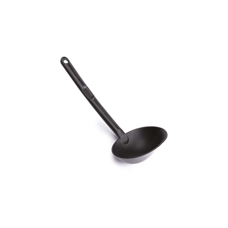 Cucharón para utensilios de cocina de Plasutil negro (paquete de 1) | Utensilio de plástico con mango ergonómico resistente al calor | Duradero, libre de BPA 501