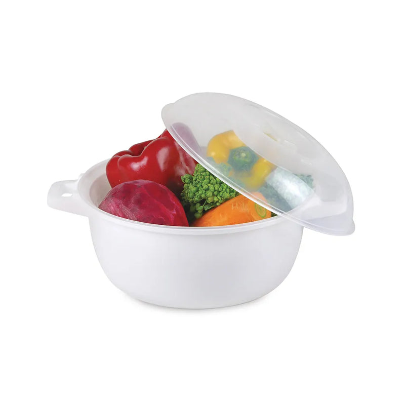 Microwave Bowl with Lid 5.74 lb Plasutil | Casserole, Heating Dish, Noodle Bowl, Storage Plate | BPA-Free 0747