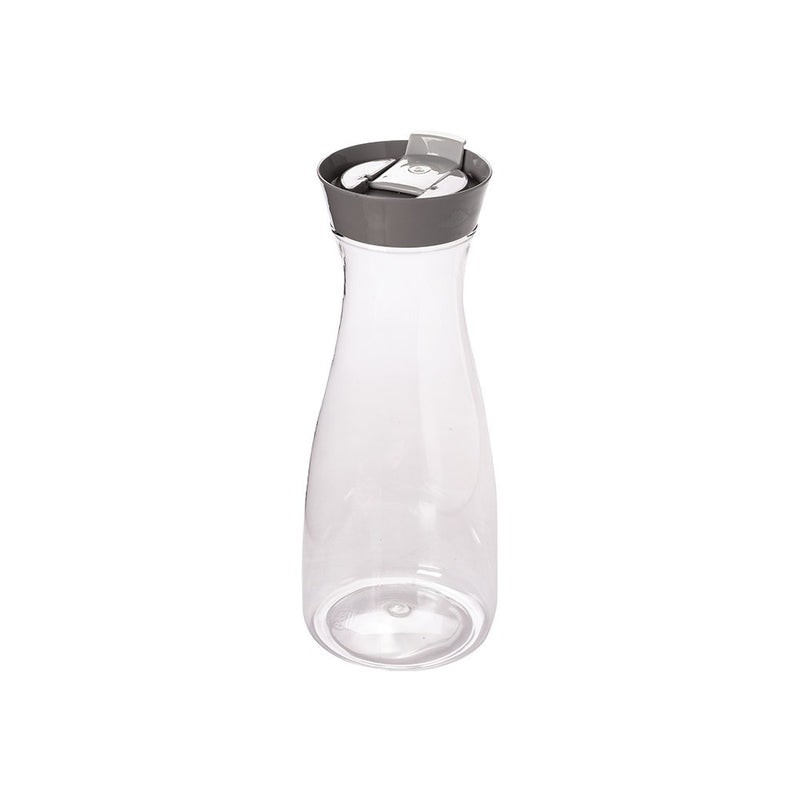 1 Liter Easy Mixing Bottle with Tight Round Lid with Snap Lid, Clear and Grey Plasutil | BPA-Free 1588