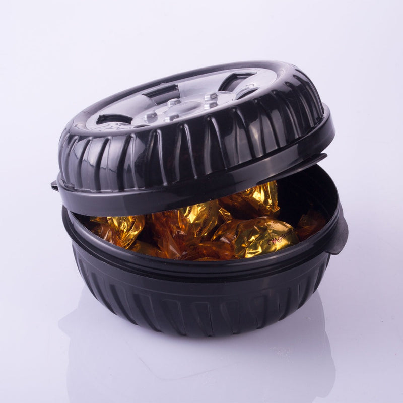 Car Wheel Box For Snacks And Sweets 11.4 Fl Oz Plasutil | Can Be Used In Decoration And Parties | BPA Free 5238