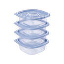 Square Plastic Food Storage Container with Pop Lid 13.52 Fl Oz Plasutil | Meal Prep Box | BPA-Free 5770