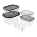 5 Piece Conect Food Storage Container Set with Lids Plasutil | Plastic Meal Prep Set BPA-Free