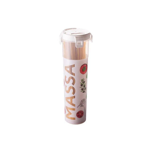 Spaghetti Noodle Container with Portion Measuring Lid Plasutil | Tall Plastic Food Storage Container | BPA-Free 6539