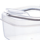 Plastic Food Storage Container with Hermetic Closure, 18.6 fl oz Clear Grey Plasutil | Rectangle Meal Prep Container | Microwave, Dishwasher, and Freezer Safe | BPA-Free 7826