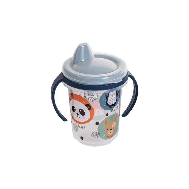 Plastic Kids Training Cup with Lid and Handles Animals | BPA-Free 330 ml Plasutil 8073