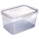 Food Storage Container for Fridge 135.25 fl oz Hermetic Closure Plasutil | BPA Free Plastic Refrigerator with Removable Drain & Lid