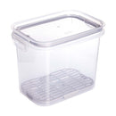Food Storage Container for Fridge 60.86 fl oz Hermetic Closure Plasutil | BPA Free Plastic Refrigerator with Removable Drain & Lid