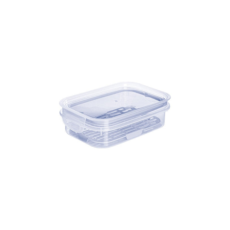 Food Storage Container for Fridge 17 fl oz Hermetic Closure Plasutil | BPA Free Plastic Refrigerator with Removable Drain & Lid