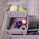 Plasutil 6 Multipurpose Storage Baskets, Stackable, BPA Free, Four Sizes