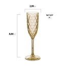 Plasutil Vintage Champagne Glasses | 6 Pieces | Unbreakable | Reusable | Acrylic Crystal Clear | 6.76 Oz