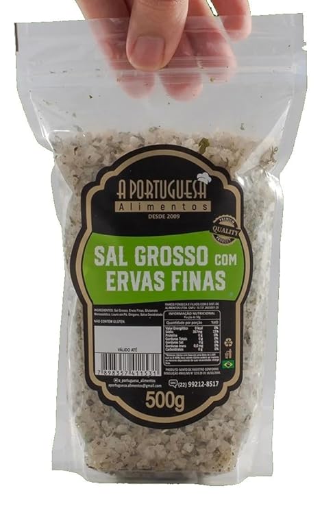 TEMPERO SAL GROSSO COM ERVAS FINAS PARA CHURRASCO 500G A PORTUGUESA