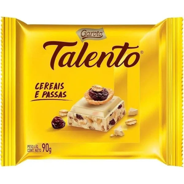 TALENTO CEREAIS E PASSAS GAROTO 85G Brazilian Corner