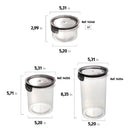 Plasutil 4 Piece Airtight Food Storage Container Set with Lids | BPA Free