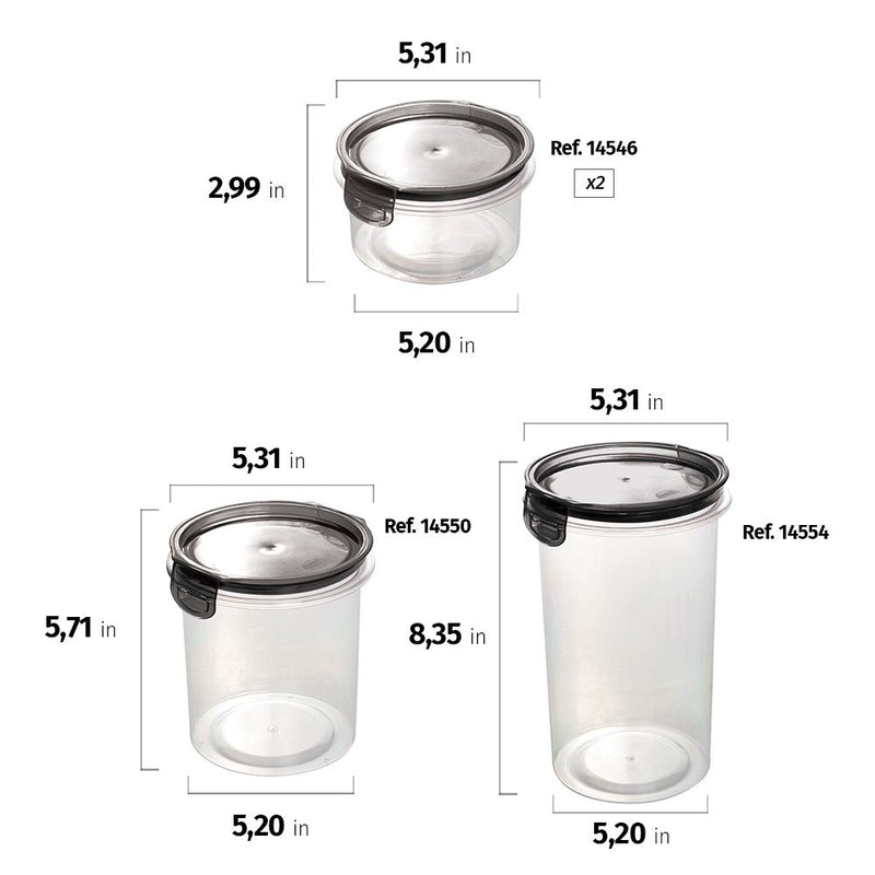 Plasutil 4 Piece Airtight Food Storage Container Set with Lids | BPA Free