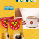 3 Coracoes Roasted and Ground Coffee Traditional, 2x 0.55 LB (2 Packs) | Finely Ground, Brazilian, Vacuum-Sealed | Free 54 fl oz Food Container With Spoon