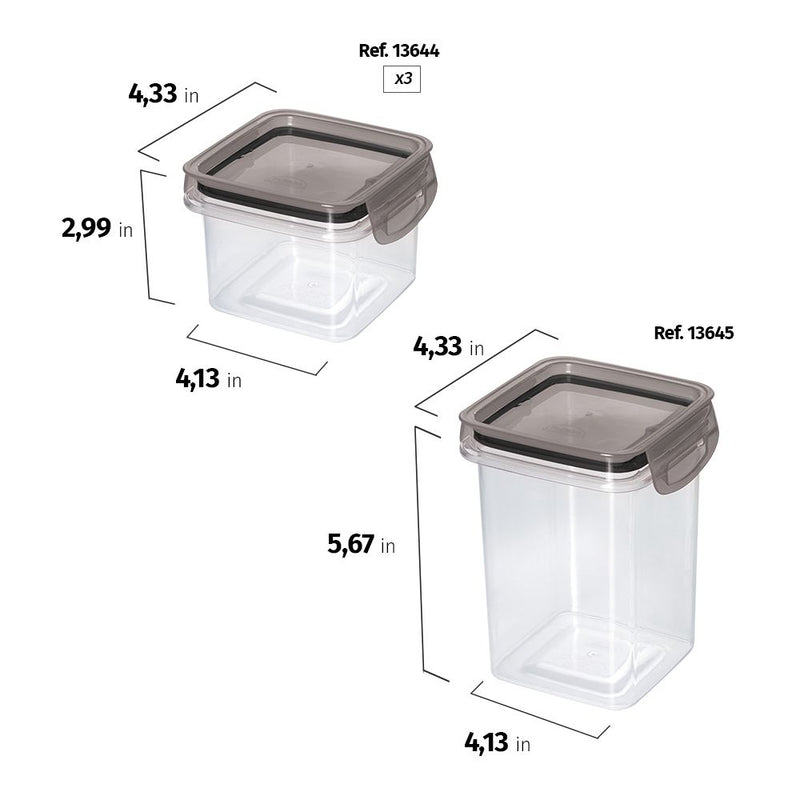 Plasutil 6 Piece Airtight Food Storage Container Set with Lids | BPA Free