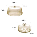 Plasutil Vintage Cake Tray with Lid and Cheese Storage Container | 2 Pieces | BPA Free