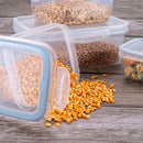 Plastic Food Storage Container with Hermetic Closure, 30.77 fl oz Clear Blue Plasutil | Rectangle Meal Prep Container | Microwave, Dishwasher, and Freezer Safe | BPA-Free 9386