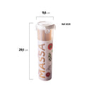 Spaghetti Noodle Container with Portion Measuring Lid Plasutil | Tall Plastic Food Storage Container | BPA-Free 6539