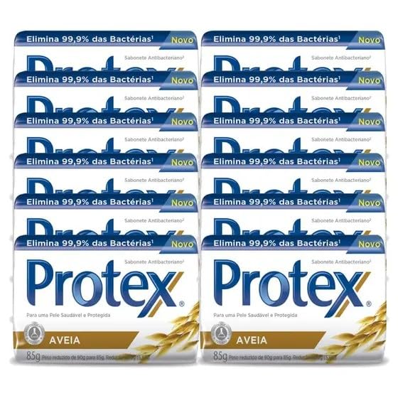 Protex Antibacterial Nutri Protect Bar Soap, 3 oz, 12 Bars | Sabonete Protex 12 Barras