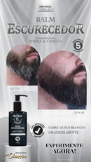 Muchacho Beard and Hair Darkening Balm 4.1oz | With Comb Applicator | Goodbye to Gray Strands