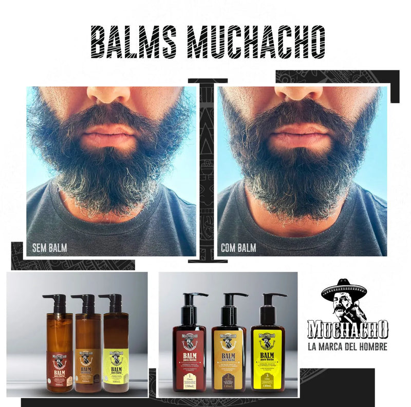 Muchacho Beard Balm - 130ml | Hydrating Formula with Phyto Extracts, Allantoin, Panthenol, White
