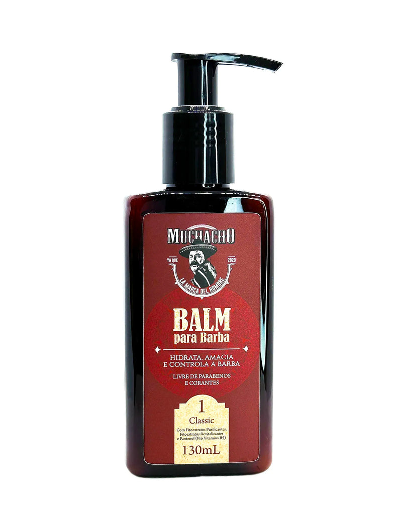 Muchacho Beard Balm - 130ml | Hydrating Formula with Phyto Extracts, Allantoin, Panthenol, White