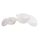 Microwave Steamer Bowl with Lid and Tray Plasutil | Pack of 2 | Heating Dish | Noodle Bowl | Microwave Cookware, Steamer and Storage Set