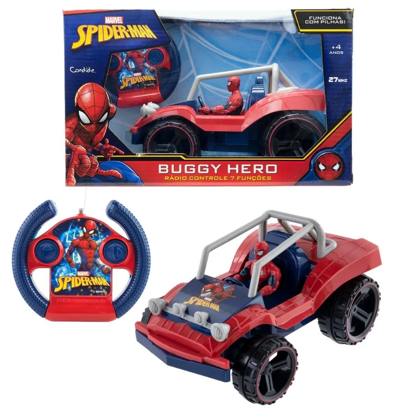 Carro Controle Remoto Homem-Aranha Buggy Hero