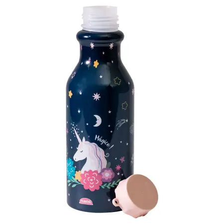 Botellas de plástico para jugo o agua, contenedores para bebidas 16.9 Fl Oz Unicorn Plasutil | Botellas de jugo con tapa, adecuadas para jugos, batidos, leche y bebidas caseras | Sin BPA 1044