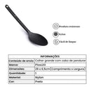 Kitchen Utensil Spoon Black Plasutil (1 pack) | Utensil Plastic with Heat Resistant Ergonomic Handle | Durable BPA-Free 498