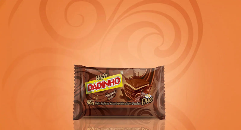 Wafer Dadinho Duo Chocolate 90g