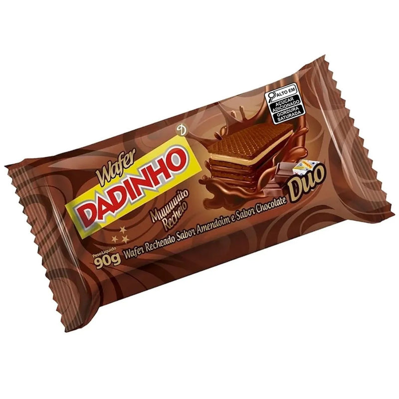 Wafer Dadinho Duo Chocolate 90g