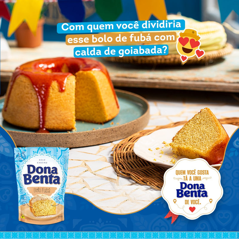 MISTURA BOLO CASEIRO 450G DONA BENTA FUBA