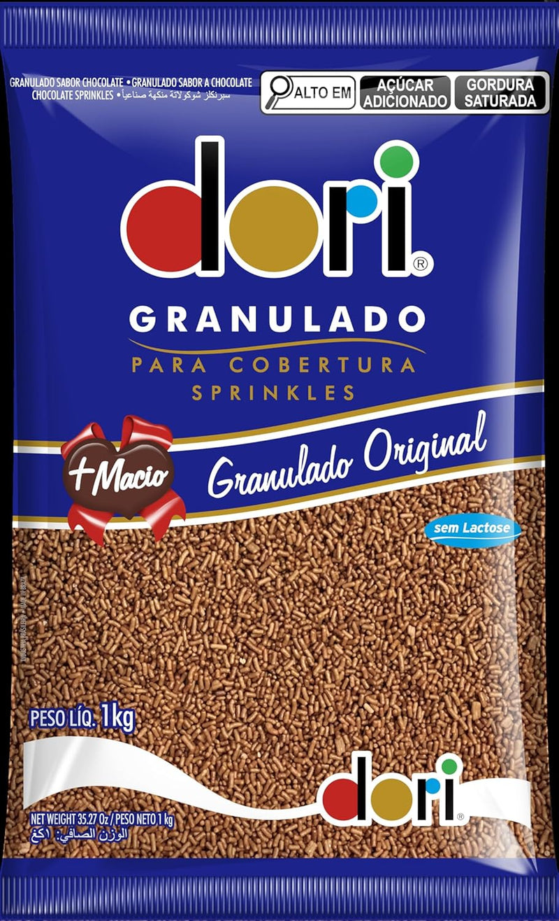 Chocolate Granulado para Brigadeiro Sem Lactose Dori 1Kg