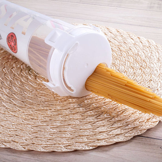 Spaghetti Noodle Container with Portion Measuring Lid Plasutil | Tall Plastic Food Storage Container | BPA-Free 6539