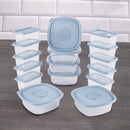 Juego de 16 piezas de plástico rectangular para preparar comidas | Sin BPA | Contenedor de almacenamiento de alimentos con tapa abatible Plasutil