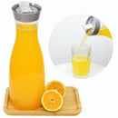 1.8 Liter Easy Mixing Bottle with Tight Round Lid with Snap Lid, Clear and Grey Plasutil | BPA-Free 8038