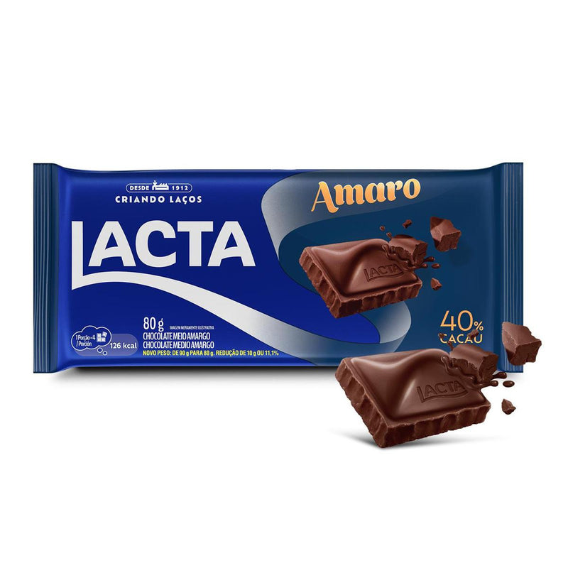 Barras de chocolate amargo Amaro, 40 % de cacao, 2,82 oz por barra, caja de 3 lb, sabor intenso, textura suave