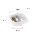 Microwave Bowl with Lid 2 lb Plasutil | Casserole, Heating Dish, Noodle Bowl, Storage Plate | BPA-Free 0746