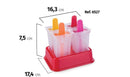Children's ice cream Plastic Mold for Stuffed Palettes 4 units Plasutil | Multicolored Popsicle | BPA Free 6527