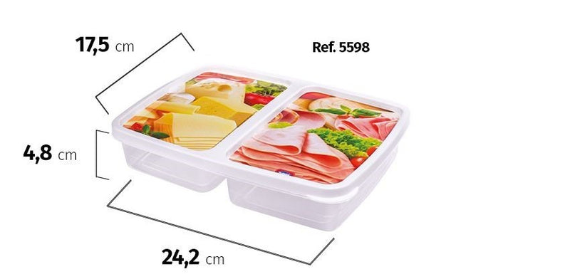 Ham and Cheese Slice Storage Container with Lid Plasutil | Preserves Freshness and Flavor of Cold Cuts | Reusable Food Storage Box Container BPA-Free  5598